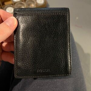 Fossil Black Pebbled Leather Wallet